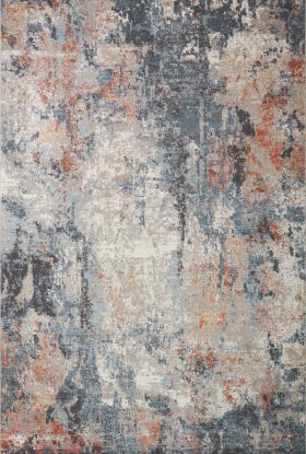 Loloi Maeve MAE-01 Silver / Apricot 5'-3" x 7'-8"