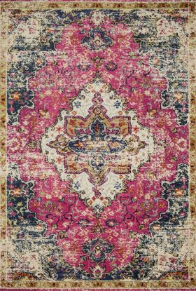 Loloi Nadia NN-04 PINK / MIDNIGHT 5'-0" x 5'-0" Round