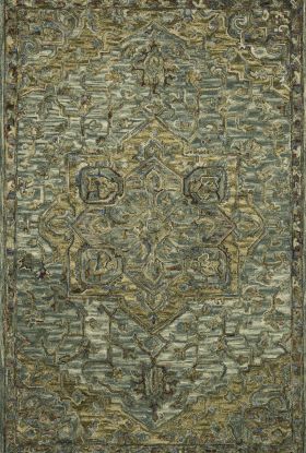 Loloi Victoria VK-20 DARK GREEN / TOBACCO