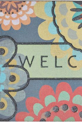 Mohawk Doorscapes Mat Playful Medallion Welcome Multi 1'6" x 2'6"