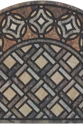 Mohawk Doorscapes Mat Deco Tile Slice Brown 1'11" x 2'11" Slice