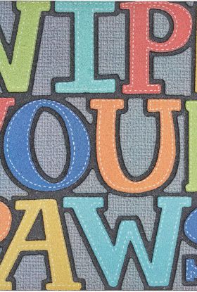Mohawk Doorscapes Mat Wipe Your Paws Grey 1'6" x 2'6"