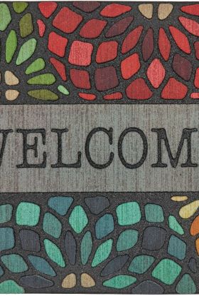 Mohawk Doorscapes Mat Stainedglass Florets Multi 1'6" x 2'6"