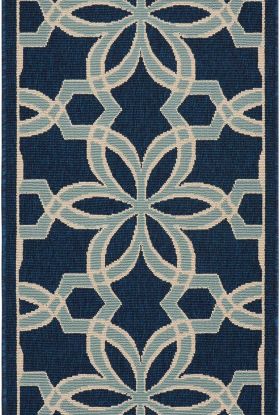 Nourison Home Caribbean Navy 2'3" x 7'6" Runner