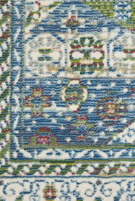 Nourison Home Ankara Global Ivory Light Blue