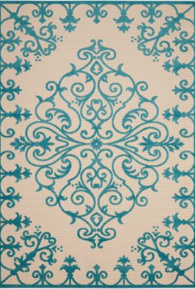 Nourison Home Aloha Aqua 3'6" x 5'6"