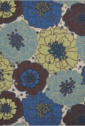 Nourison Home & Garden Light Blue 8'6" x Square