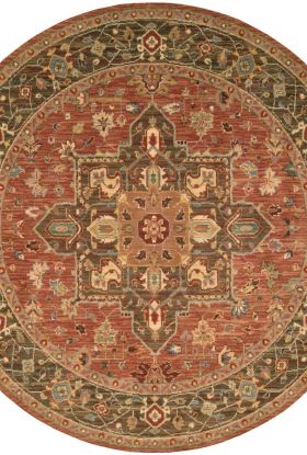 Nourison Home Living Treasures Rust 5'10" x Round