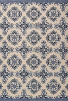 Nourison Home Caribbean Ivory/Blue 9'3" x 12'9"