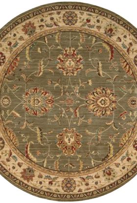 Nourison Home Living Treasures Green 7’10” x Round
