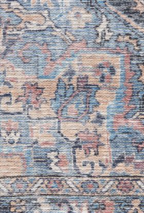 Nicole Curtis Machine Washable Series 1 Light Blue Multi