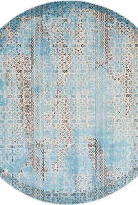 Nourison Home Karma Blue 7’10” x Round