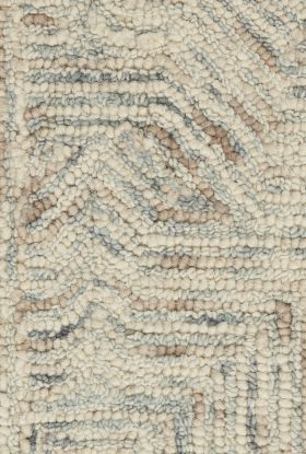 Nourison Home Interlock Blue Ivory