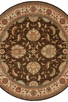 Nourison Home Living Treasures Brown 7’10” x Round