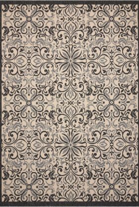 Nourison Home Caribbean Ivory/Charcoal 2'3" x 7'6" Runner