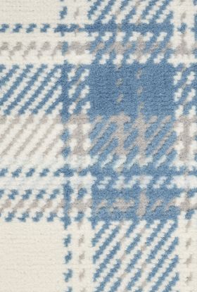 Nourison Home Grafix Ivory Blue 2'3" x 7'6" Runner