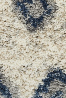Nourison Home Oslo Shag Ivory/Blue