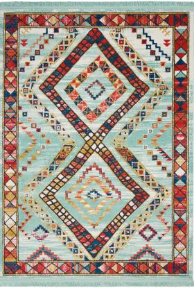 Nourison Home South Western Aqua 6'7" x 9'7"
