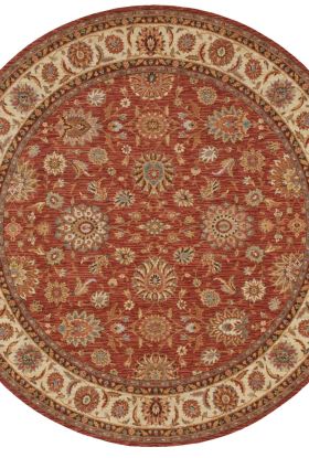 Nourison Home Living Treasures Rust 7’10” x Round