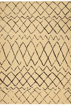 Nourison Home Grafix Cream/Black 5'3" x 7'3"