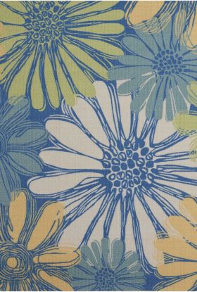 Nourison Home & Garden Blue 6'6" x Square