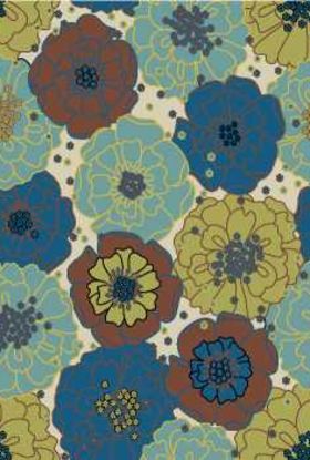 Nourison Home & Garden Light Blue 10' x 13'