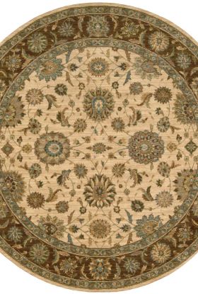 Nourison Home Living Treasures Beige 5'10" x Round
