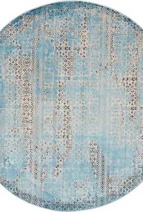 Nourison Home Karma Blue 5'3" x Round