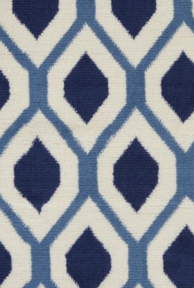 Nourison Home Grafix White/Navy 5'3" x 7'3"