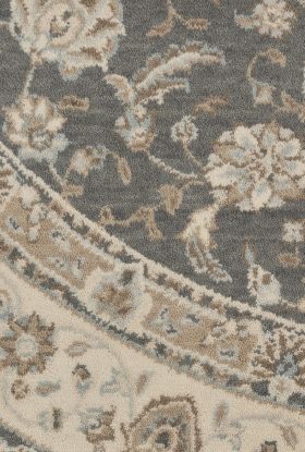 Nourison Home Living Treasures Grey/Ivory 7’10” x Round