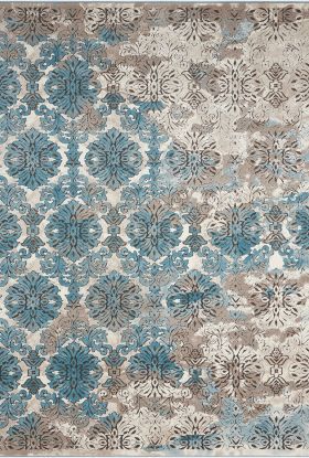 Nourison Home Karma Ivory/Blue 5'3" x 7'4"