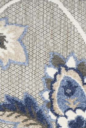 Nourison Home Aloha Blue Grey