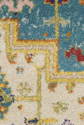 Nourison Home Allur Turquoise Ivory 5'3" x 7'3"