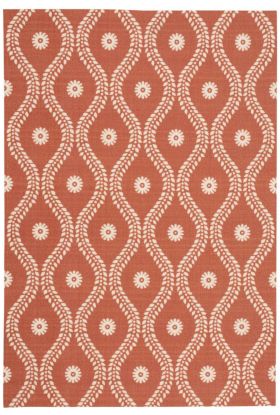 Nourison Home & Garden Rust 4'4" x 6'3"