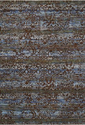 Nourison Home Rhapsody Blue/Moss 5'6" x 8'