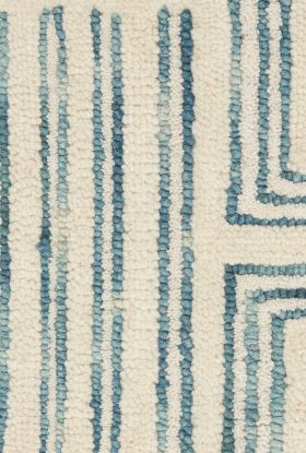 Nourison Home Interlock Ivory/Turquoise