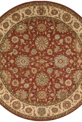 Nourison Home Living Treasures Rust 5'10" x Round