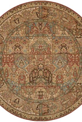 Nourison Home Living Treasures Multicolor 5'10" x Round