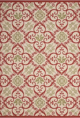 Nourison Home Caribbean Ivory/Rust 3'11" x 5'11"