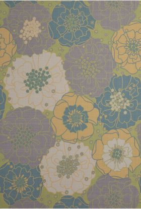 Nourison Home & Garden Green 6'6" x Square