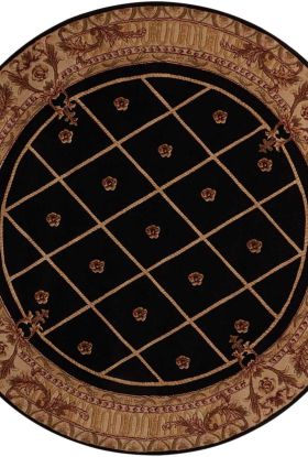 Nourison Home Ashton House Black 5'6" x Round