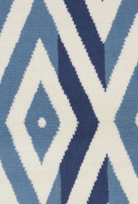 Nourison Home Grafix White Blue 5'3" x 7'3"
