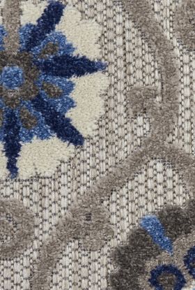 Nourison Home Aloha Grey/Blue