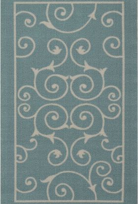 Nourison Home & Garden Light Blue 2'3" x 3'9"