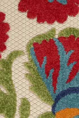 Nourison Home Aloha Red/Multi