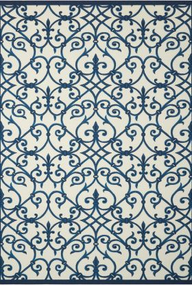 Nourison Home & Garden Blue 4'4" x 6'3"