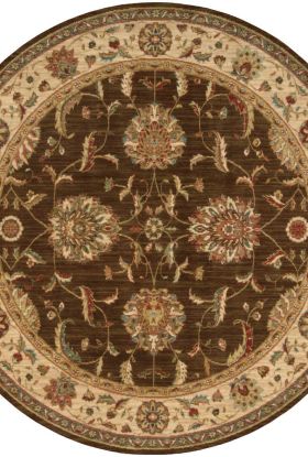 Nourison Home Living Treasures Brown 5'10" x Round