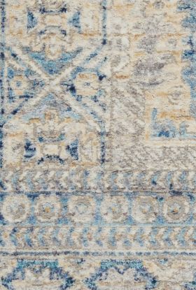 Nourison Home Lustrous Weave Blue/Ivory 5'3" x 7'9"
