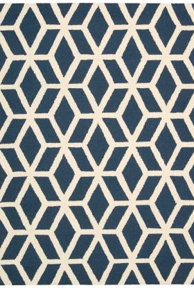 Nourison Home Linear Blue/Ivory 3'9" x 5'9"