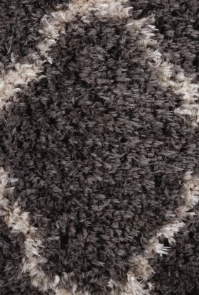 Nourison Home Luxe Shag Charcoal/Beige